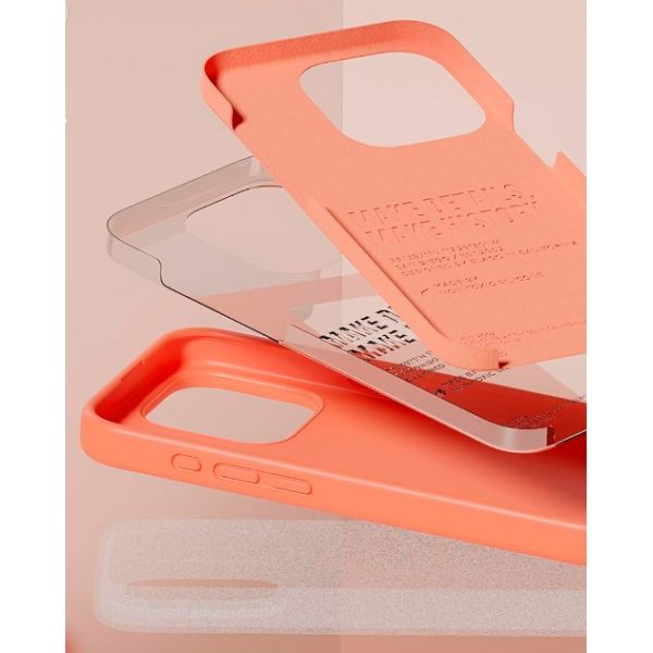 Чехол Elago для iPhone 15 Pro Soft silicone (Liquid) Лосось - фото 4