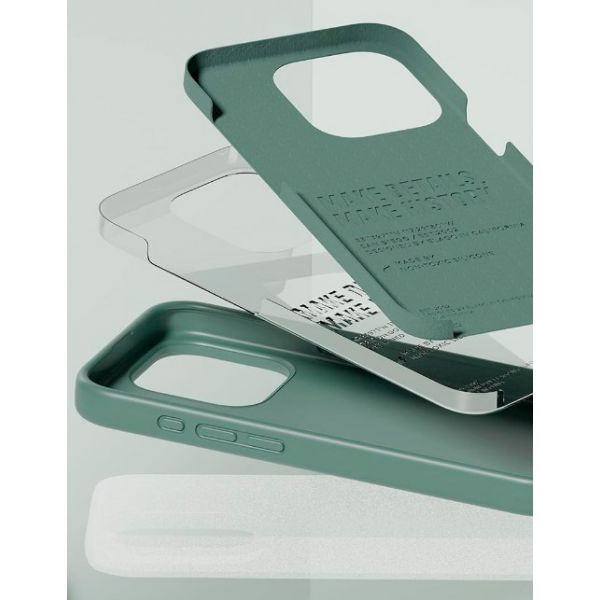 Чехол Elago для iPhone 15 Pro Soft silicone (Liquid) Полуночный зеленый - фото 4