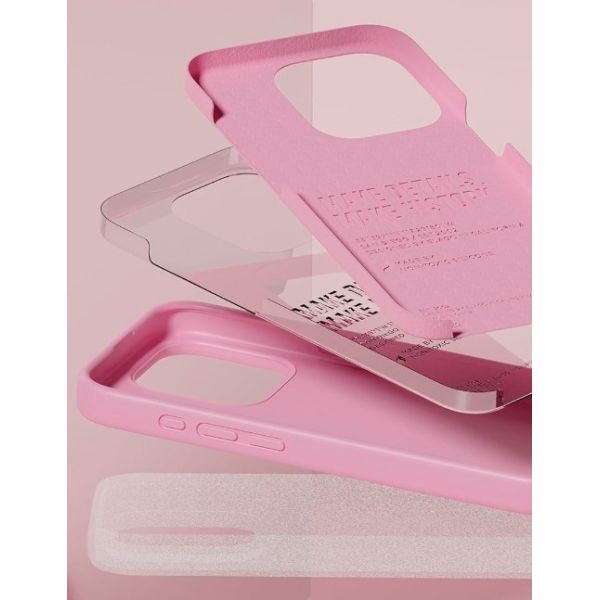 Чехол Elago для iPhone 15 Pro Soft silicone (Liquid) Ярко-розовый - фото 4