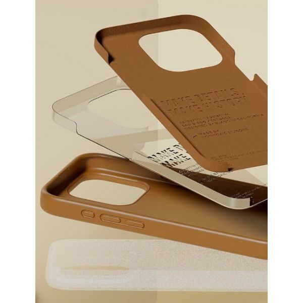 Чехол Elago для iPhone 15 Pro Soft silicone (Liquid) Коричневый - фото 4