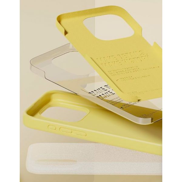 Чехол Elago для iPhone 15 Pro Soft silicone (Liquid) Желтый - фото 4