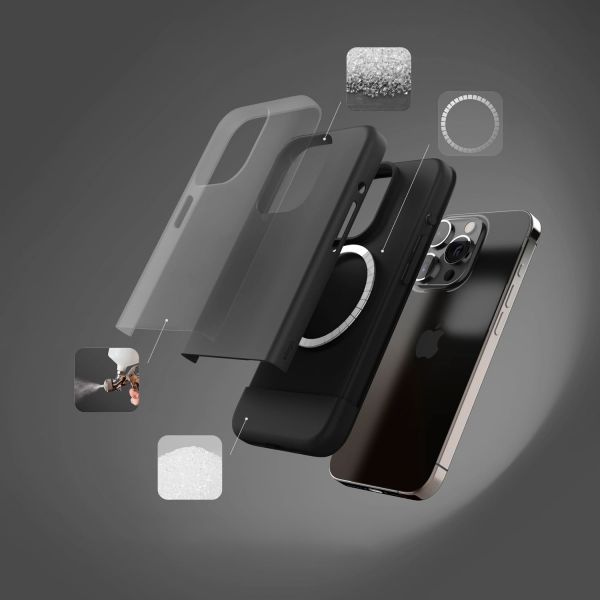 Чехол Elago для iPhone 15 Pro Max GLIDE (tpu+pc) Темно-серый/черный (MagSafe) - фото 5