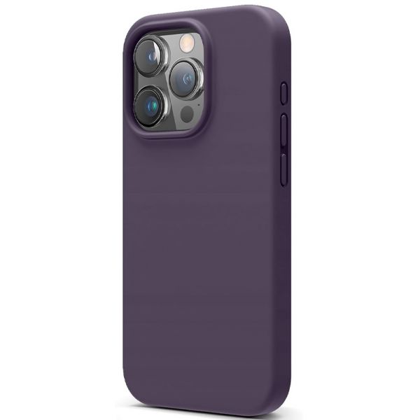 Чехол Elago для iPhone 15 Pro Soft silicone (Liquid) Темно-фиолетовый - фото 1