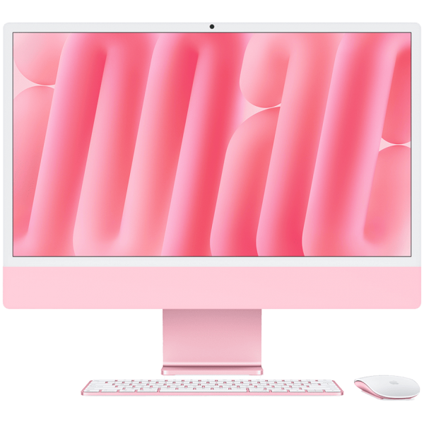 Apple iMac 24" Retina 4.5K (2024) M4, 8-Core, 16 ГБ, 256 ГБ SSD, 8-Core GPU, A2439, русская раскладка, розовый 1