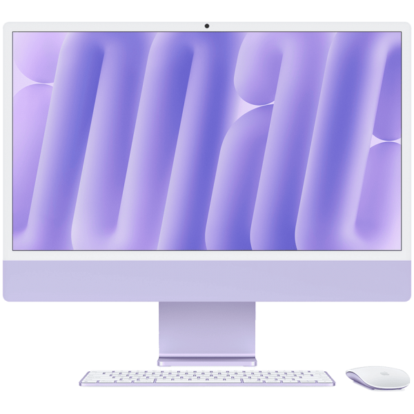 Apple iMac 24" Retina 4.5K (2024) M4, 8-Core, 16 ГБ, 256 ГБ SSD, 8-Core GPU, A2439, русская раскладка, фиолетовый 1