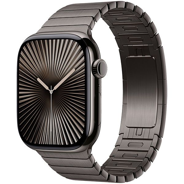 Apple Watch Series 10 (2024) 46 мм, титановый корпус тёмно-серый, блочный ремешок тёмно-серый 1
