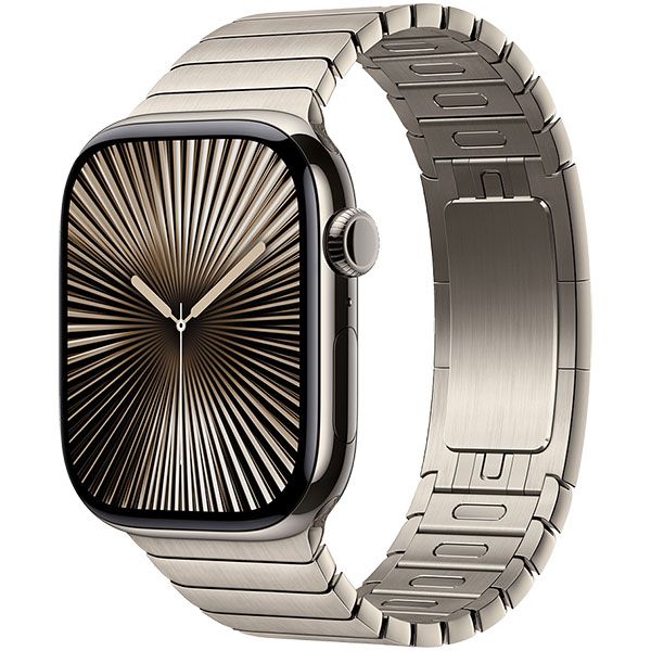 Apple Watch Series 10 (2024) 46 мм, титановый корпус «натуральный титановый», блочный ремешок «натуральный» 1