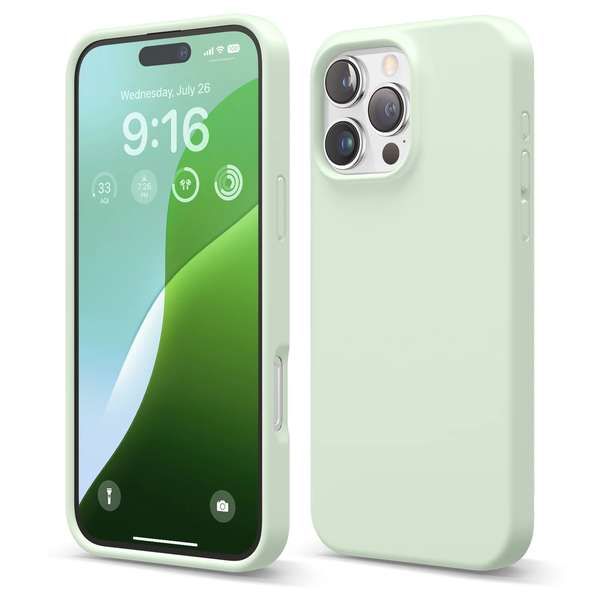 Чехол-накладка Elago Soft Silicone (Liquid) для iPhone 16 Pro Max, силикон, «мягкий мятный» / Soft Mint