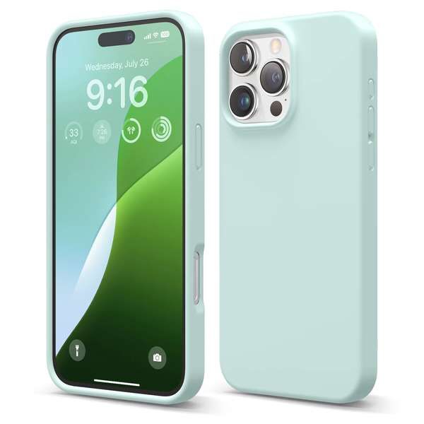 Чехол-накладка Elago Soft Silicone (Liquid) для iPhone 16 Pro Max, силикон, «мятный» / Mint