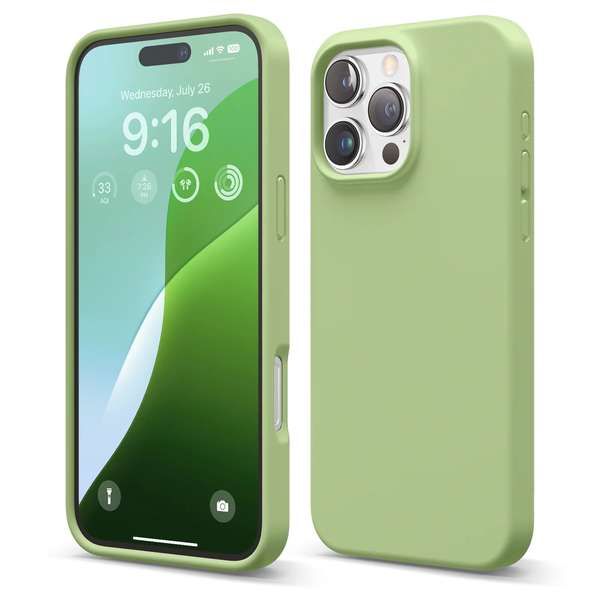 Чехол-накладка Elago Soft Silicone (Liquid) для iPhone 16 Pro Max, силикон, «пастельно-зелёный» / Pastel Green
