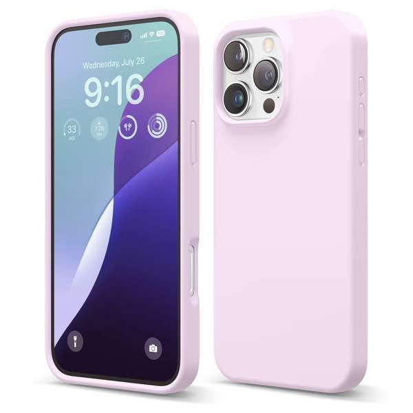 Чехол-накладка Elago Soft Silicone (Liquid) для iPhone 16 Pro Max, силикон, «светло-сиреневый» / Light Lilac