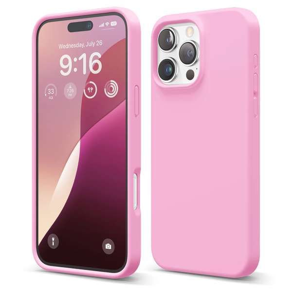Чехол-накладка Elago Soft Silicone (Liquid) для iPhone 16 Pro Max, силикон, «ярко-розовый» / Hot Pink