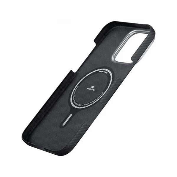 Чехол-накладка Pitaka Ultra-Slim Case с MagSafe для iPhone 16 Pro, кевлар, чёрный изнутри