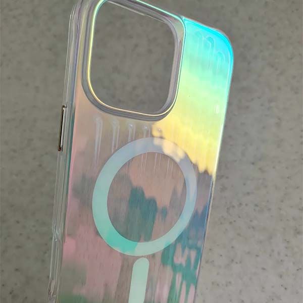 Чехол-накладка Uniq COEHL Linear с MagSafe для iPhone 16 Pro Max, пластик+полиуретан (TPU), «радужный» / Iridescent 8