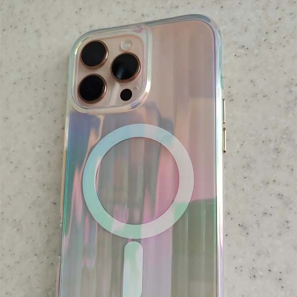 Чехол-накладка Uniq COEHL Linear с MagSafe для iPhone 16 Pro Max, пластик+полиуретан (TPU), «радужный» / Iridescent 9