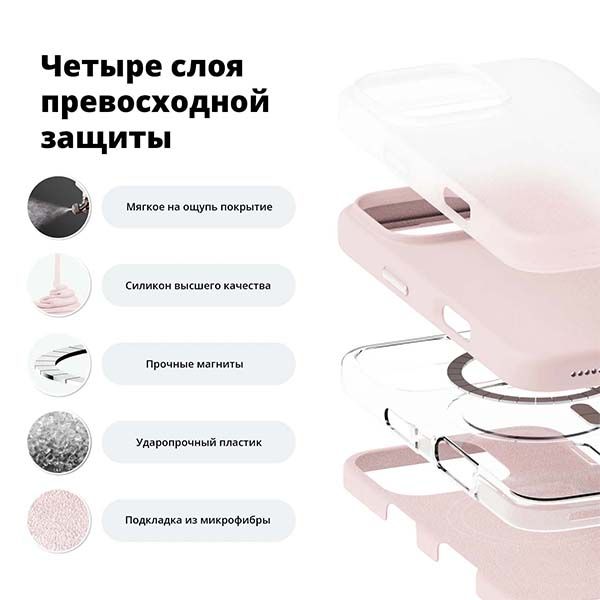 Чехол-накладка Elago Soft Silicone (Liquid) с MagSafe для iPhone 16 Pro Max, силикон, «солнечное сияние» / Sunshine 4