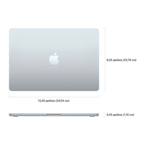 Apple MacBook Air 15.3" (2025), M4 10-Core, 16 ГБ, 256 ГБ SSD, 10-Core GPU, русская раскладка, «тёмная ночь» 8