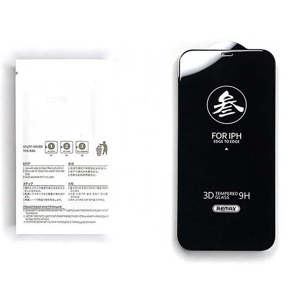 Защитное стекло на экран Remax GL-27 для iPhone 12/12 Pro, 6,1'', 3D, 9H, глянец, тонкая рамка 3
