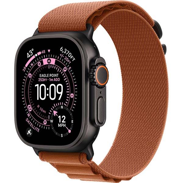 Apple Watch Ultra 3 (2025), 49 мм, корпус «чёрный титановый», ремешок Alpine терракота (M/L)