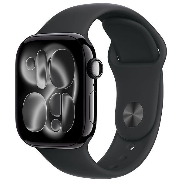 Apple Watch Series 11 (2025) 42 мм, алюминиевый корпус «чёрный оникс», спортивный ремешок чёрный, (S/M)