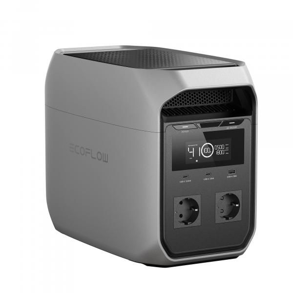 Электростанция EcoFlow DELTA 3 Classic, портативная, ёмкость 1024 Втч, мощность 1800 Вт АКБ, DC, USB-A, 2 USB-C, 2 220В, серый фото 2