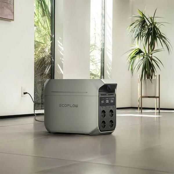 Электростанция EcoFlow DELTA 3 Plus, портативная, ёмкость 1024 Втч, мощность 1800 Вт АКБ, 3 DC, 2 USB-A, 2 USB-C, 4 220В, серый фото 7
