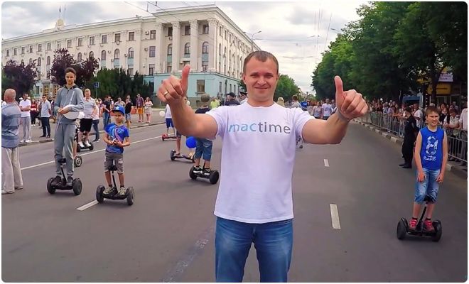 Параде на гироскутерах в Симферополе