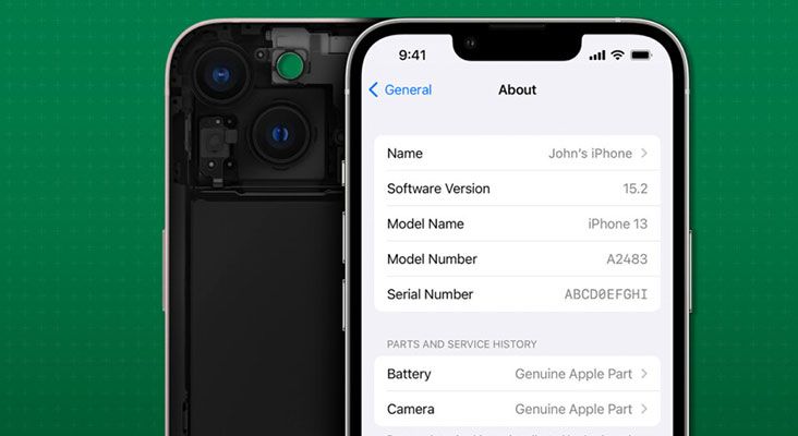 Новый параметр на iPhone: история замены запасных частей и обслуживания