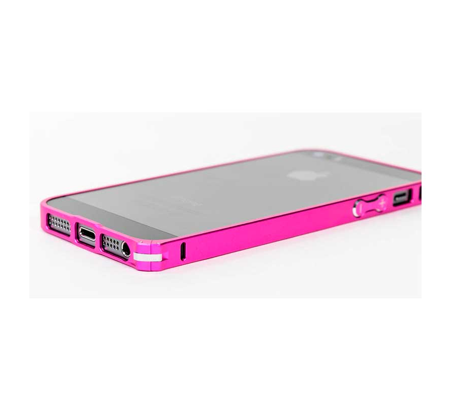 Чехол (бампер) для Apple iPhone 5, 5s, SE белый, розовый