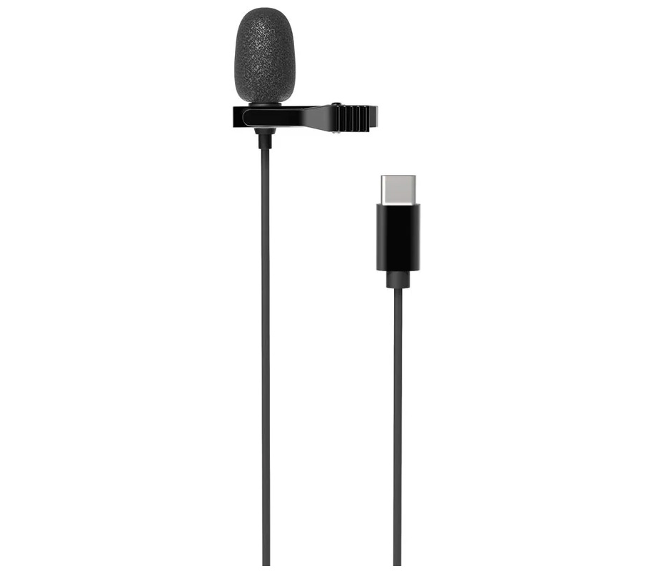 Микрофон проводной петличный для телефона Ritmix RCM-210, 2м, Type-Cмм  (черный) в MacTime